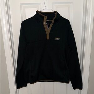 L.L. Bean Men's Dark Green Button Pullover